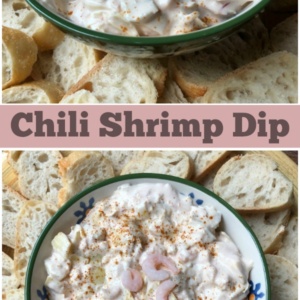 Pinterest collage for Chili Shrimp Dip