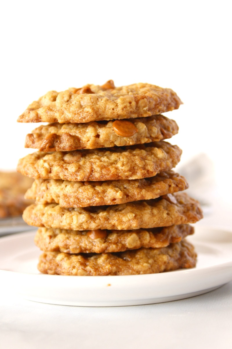 stack of loaded oatmeal cookies