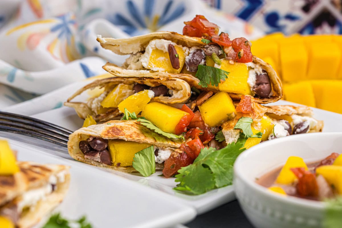 Mango, Black Bean and Goat Cheese Quesadilla