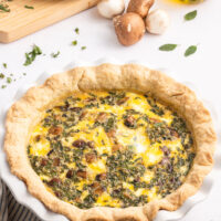 mushroom and goat cheese quiche