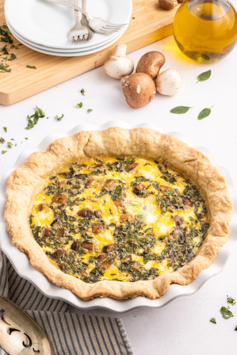 Mushroom and Goat Cheese Quiche Recipe Girl