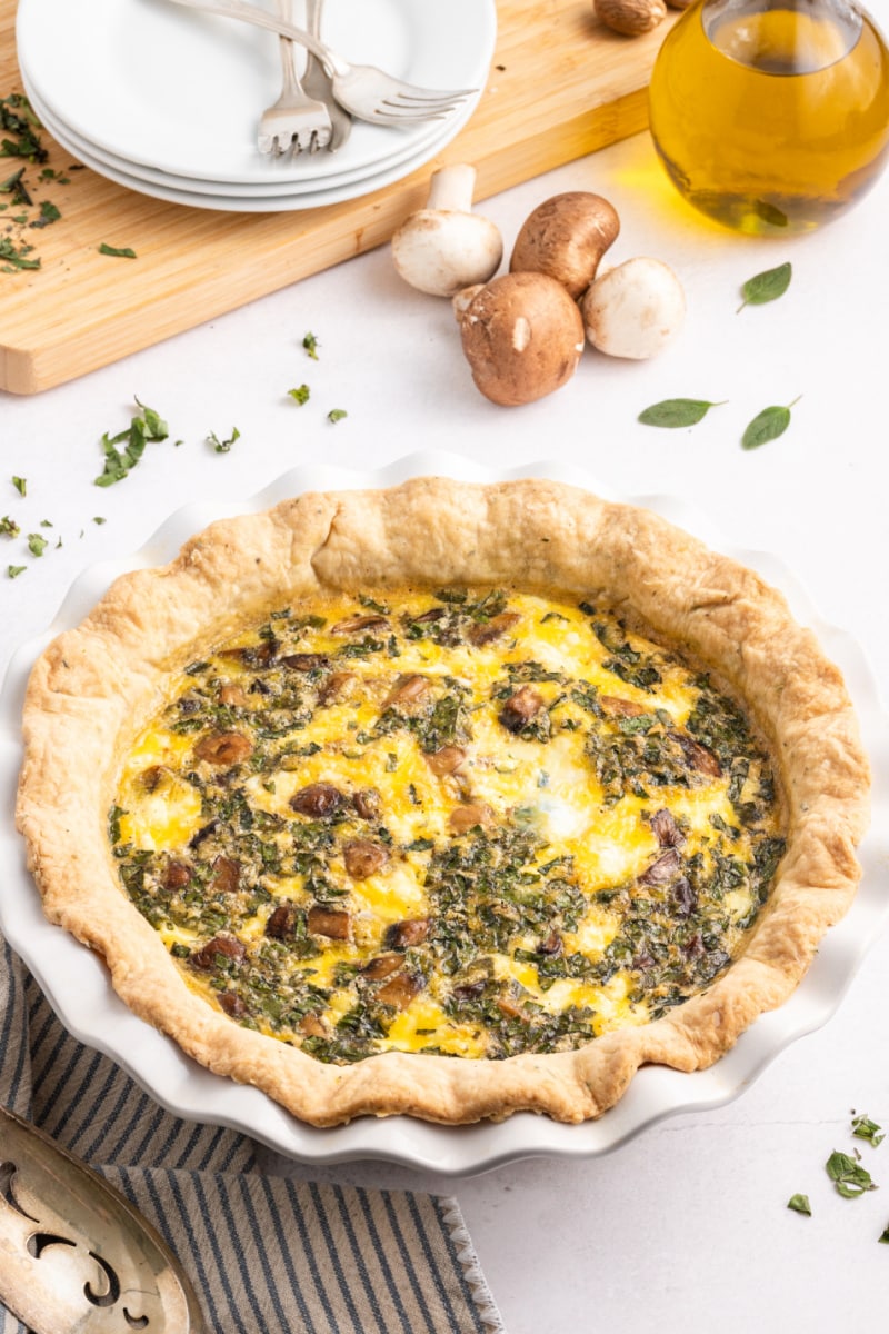 mushroom and goat cheese quiche