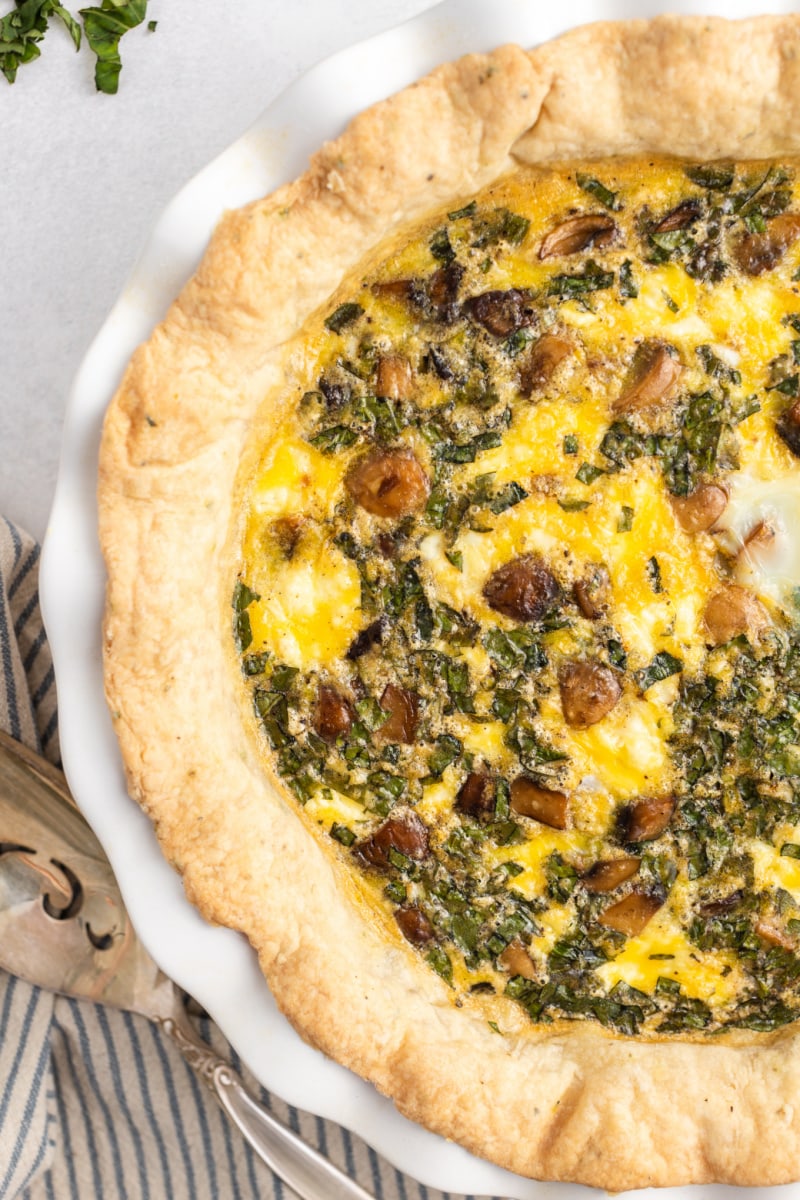 Mushroom and Goat Cheese Quiche - Recipe Girl