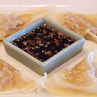 Shrimp Dumplings with Sesame Dipping Sauce