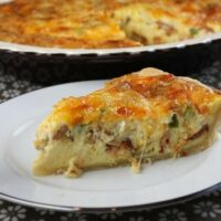Swiss and Cheddar Quiche with Bacon