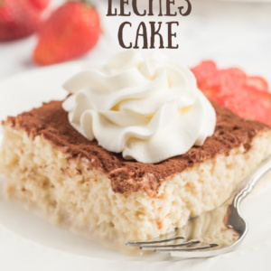 pinterest image for tres leches cake