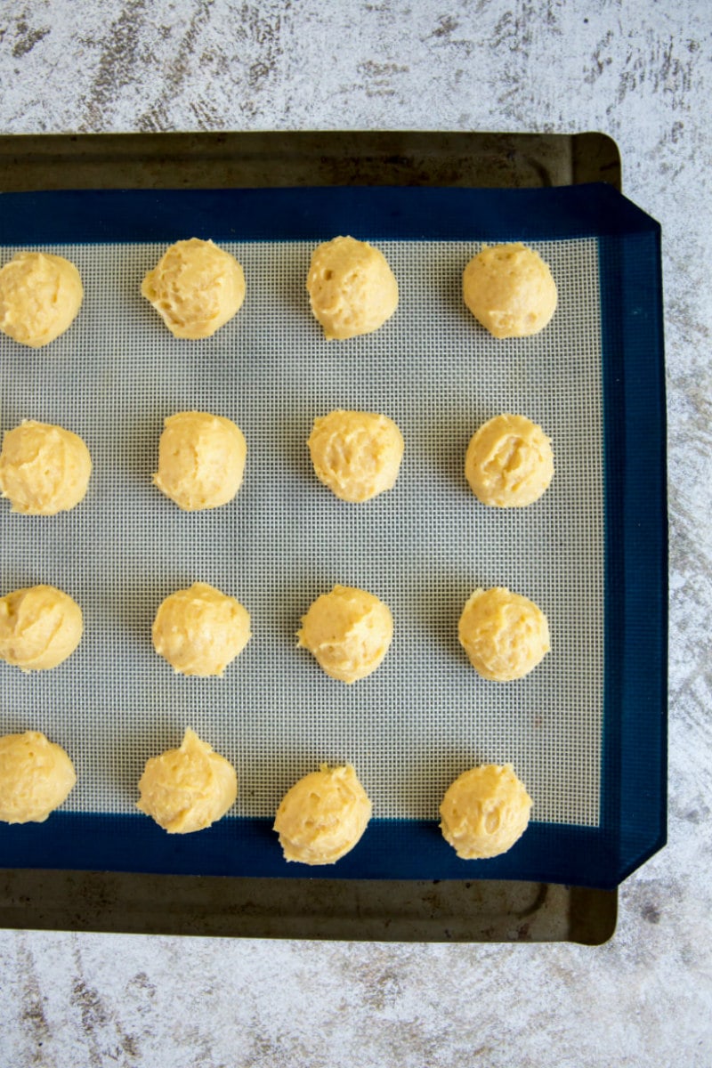 Batter for Beer Puffs ready for the oven