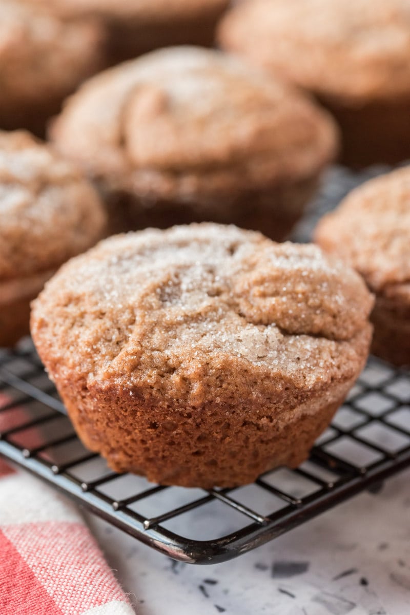 apple butter muffins on a cooling rack