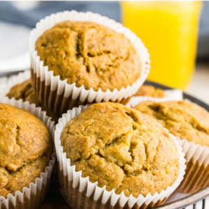 pinterest image for banana bran muffins