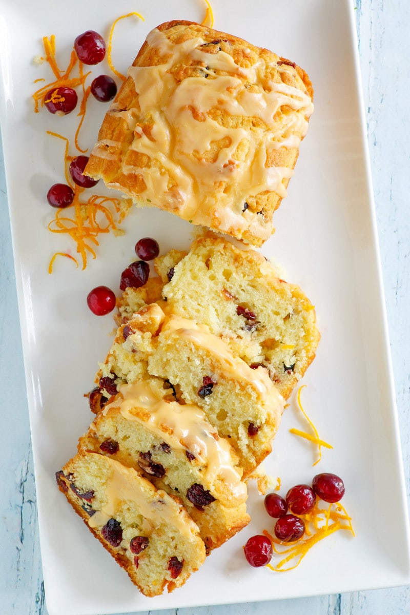 Cranberry Orange Bread with Grand Marnier Glaze