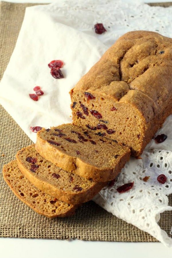 Cranberry Pumpkin Bread Recipe - RecipeGirl.com