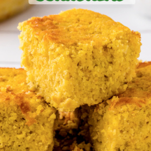 pinterest image for green chile cornbread