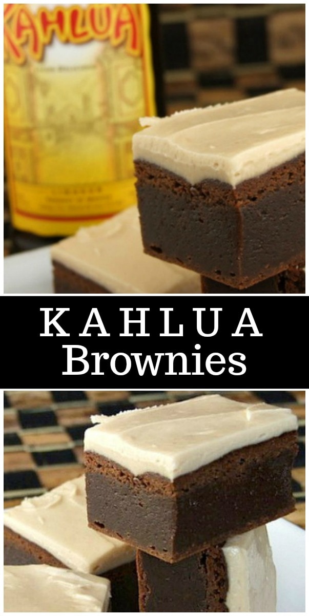 Fudgy Kahlua Brownies with Browned Butter Kahlua Icing recipe - from RecipeGirl.com #kahlua #brownies #recipe #RecipeGirl