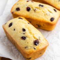 lemon cranberry mini loaves