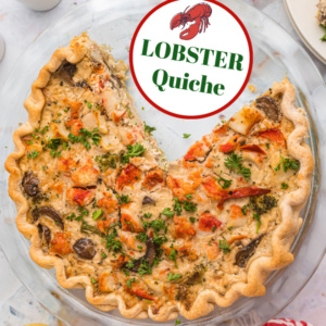 Pinterest image for lobster quiche