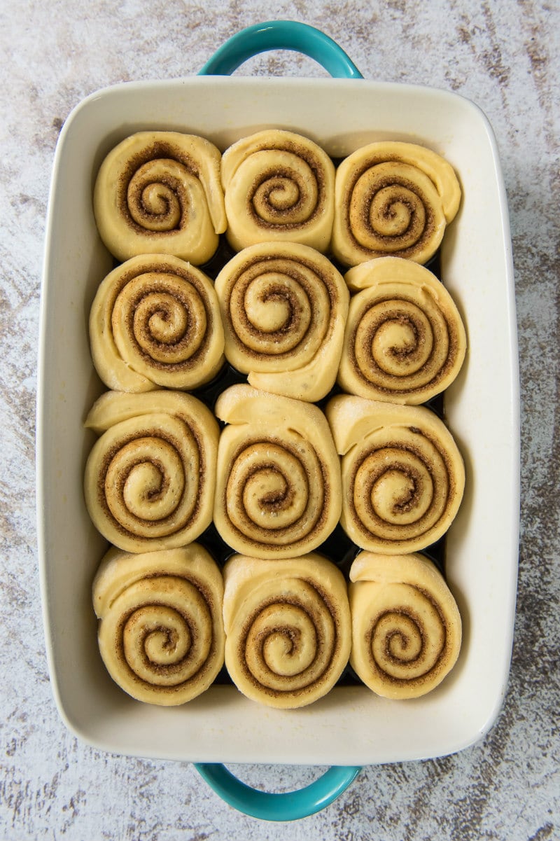 making Make Ahead Cinnamon Rolls