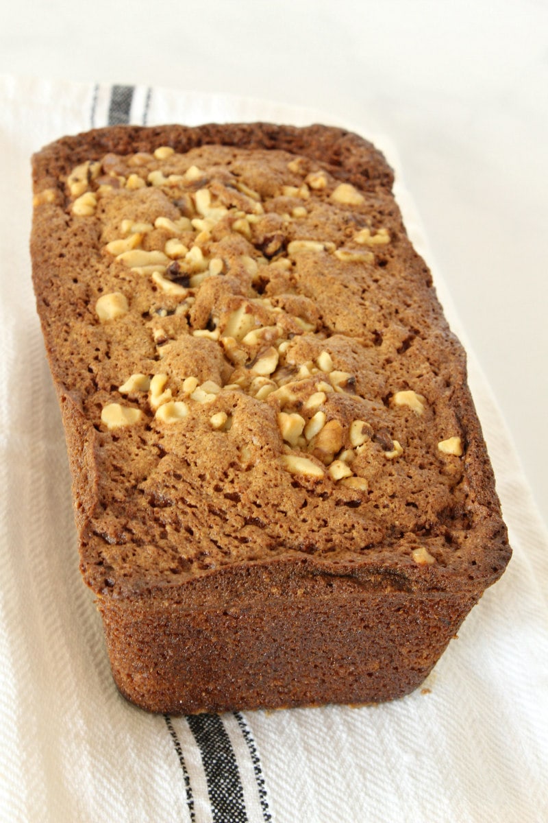 loaf of Mom's Banana Nut Bread