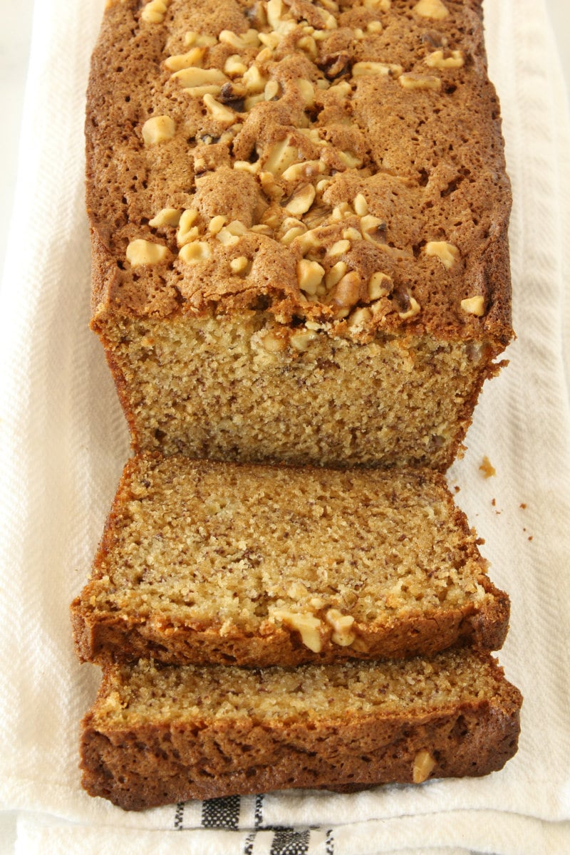 Banana Nut Bread sliced