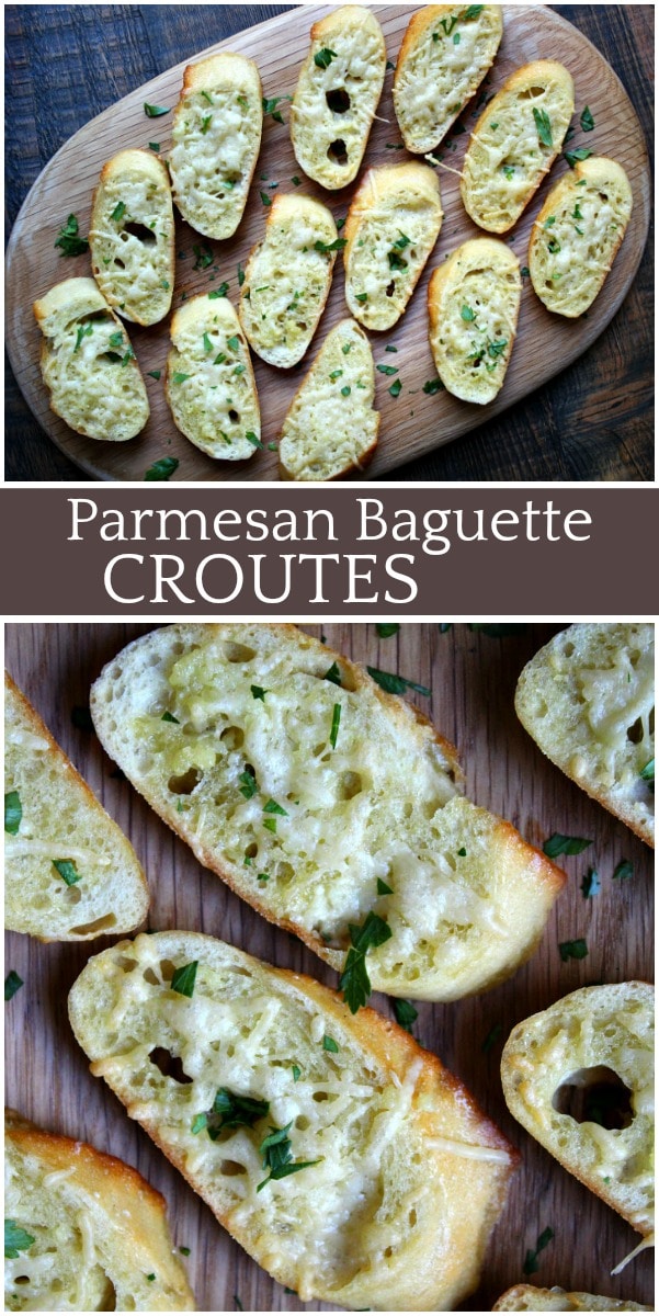 parmesan baguette croutes