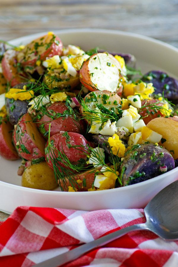 Red White and Blue Potato Salad