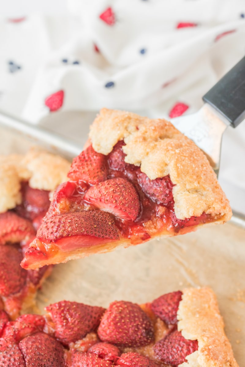 slice of strawberry galette