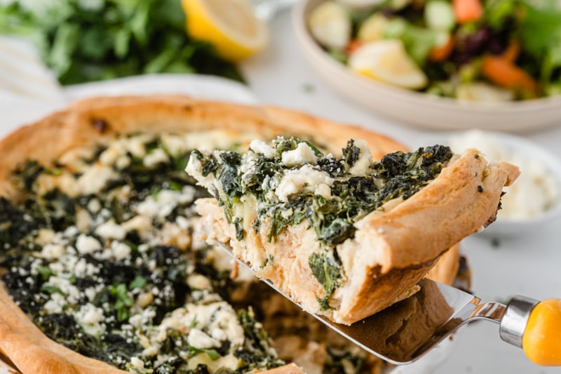 Spinach Caramelized Onion and Feta Quiche Recipe Girl