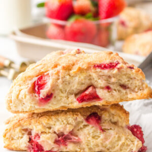 pinterest image for strawberry scones