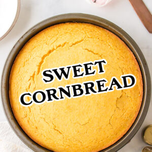 pinterest image for sweet cornbread