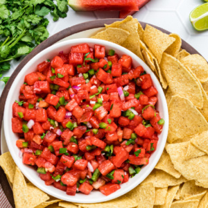 pinterest image for watermelon salsa