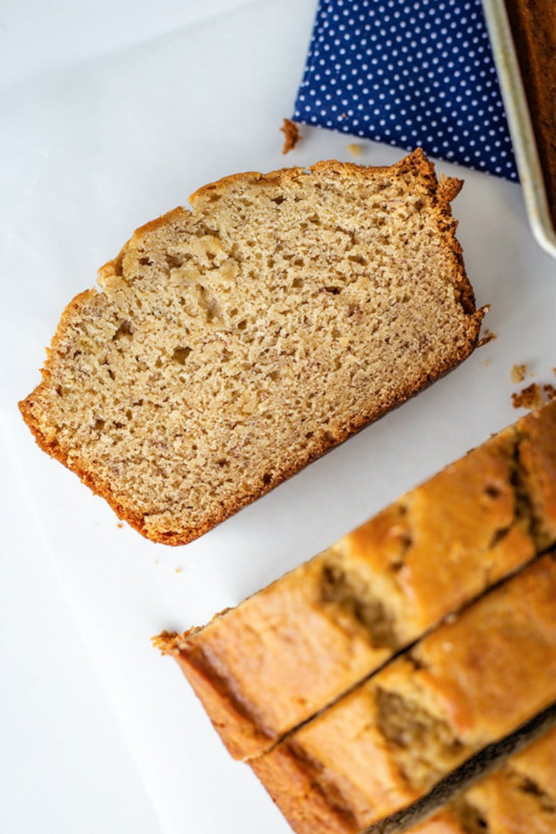 sliced Best Banana Bread