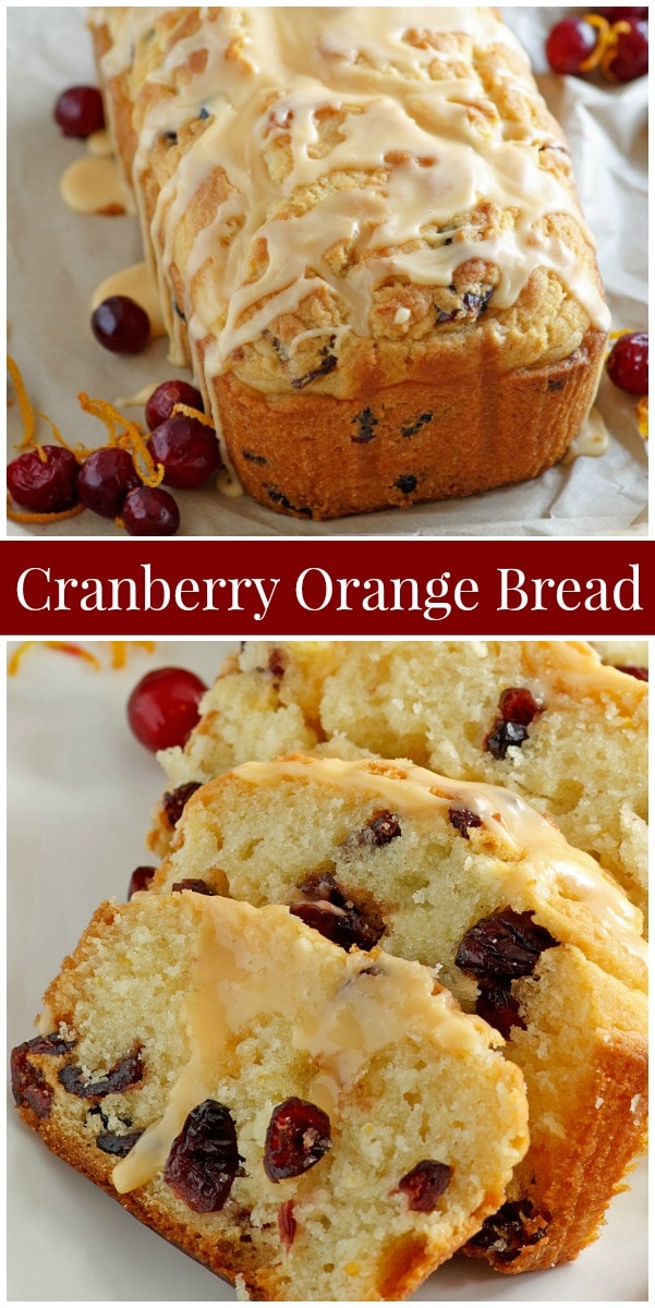 cranberry orange bread with grand marnier glaze