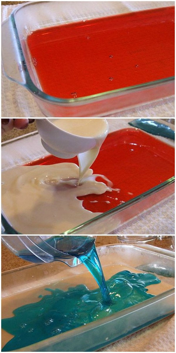 How to make Red White and Blue Finger Jello