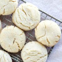 sugar cookies on cooling rack