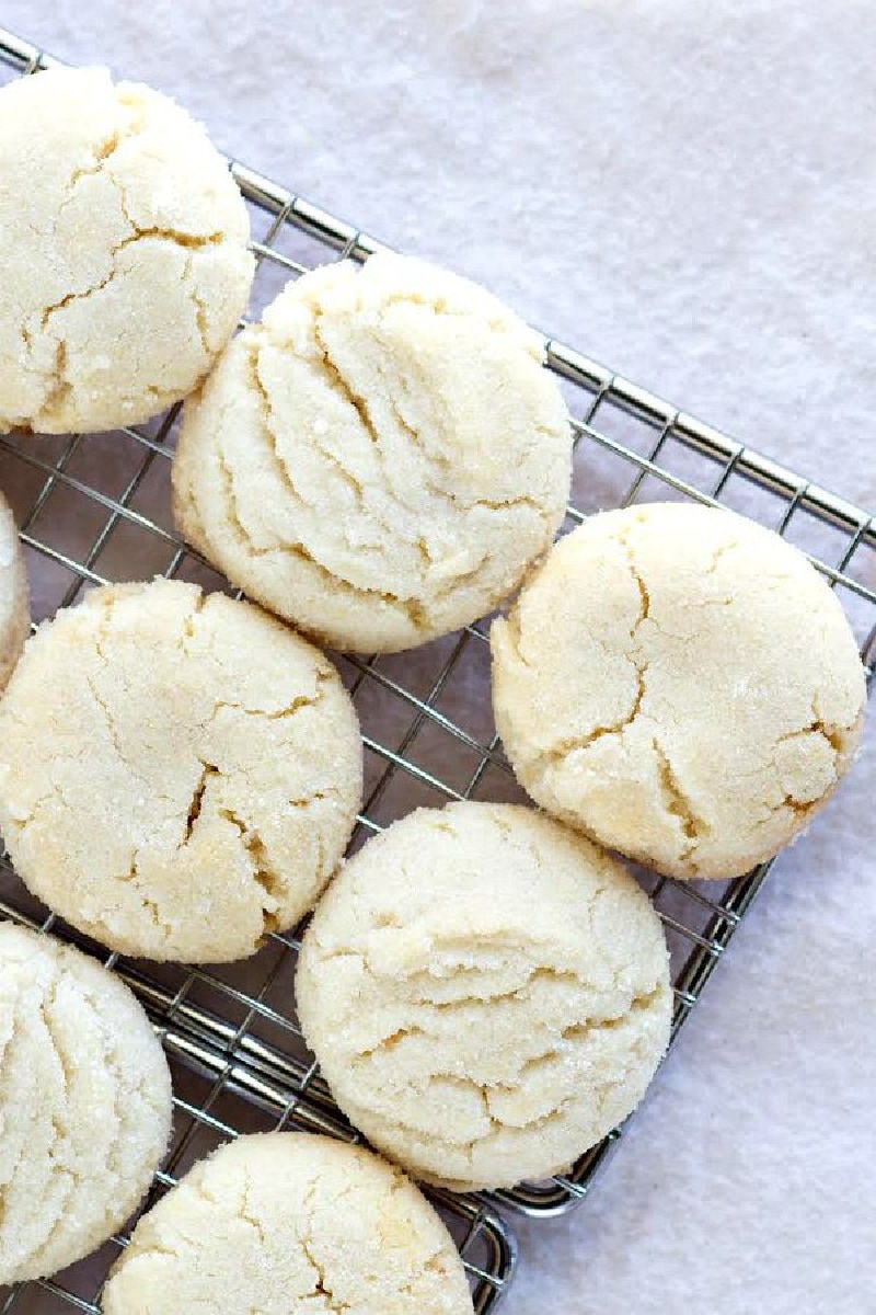 sugar cookies on cooling rack