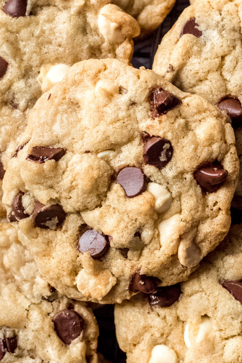 close up of chocolate chip cookies