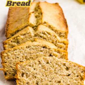 pinterest image for classic banana bread