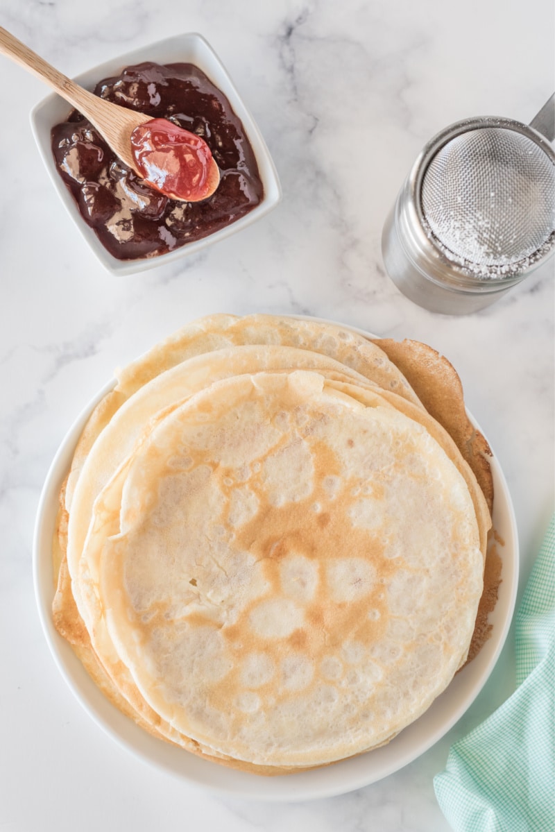 norwegian pancakes on plate