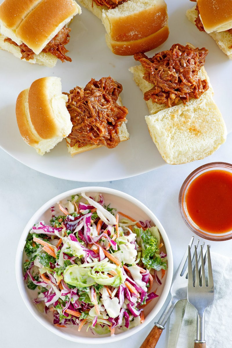 Carolina BBQ Pork Sliders with Cole Slaw