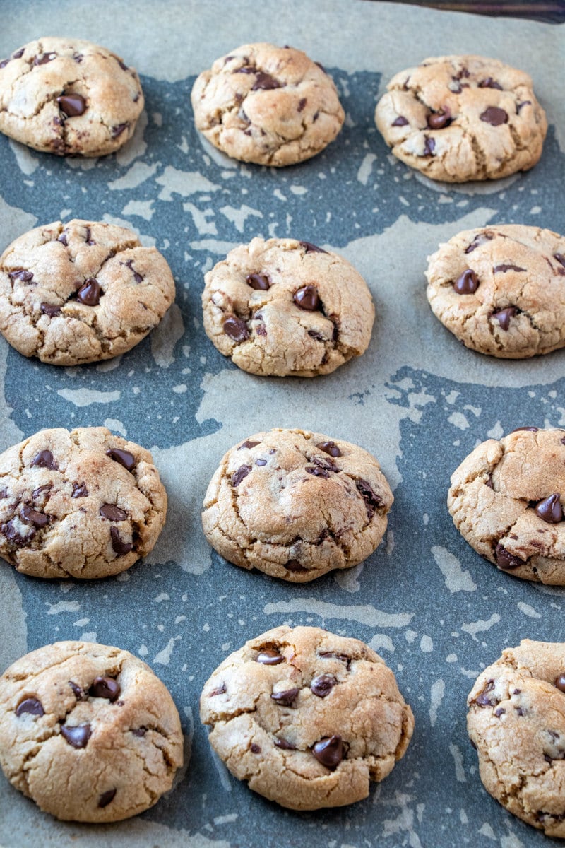 Baked Browned Butter Chocolate Chip Cookies