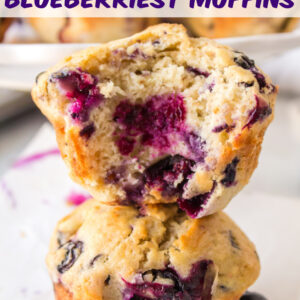 pinterest image for blueberriest muffins