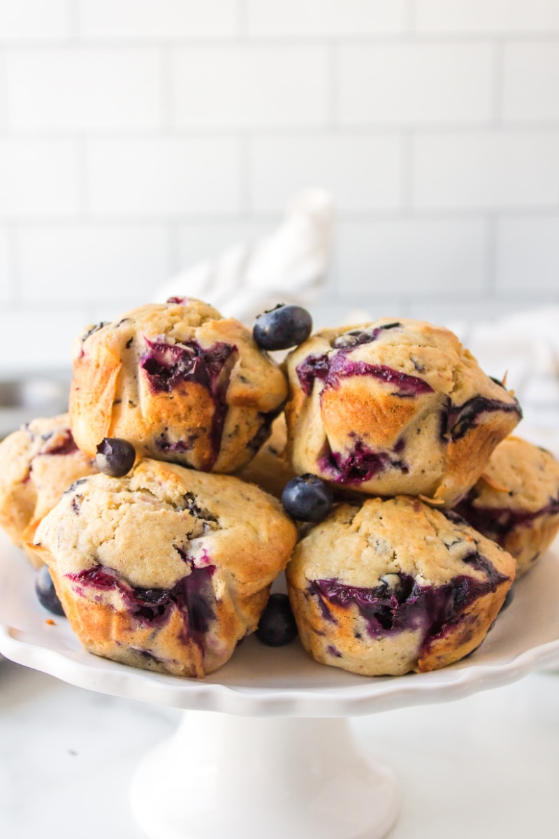 platter of blueberriest muffins