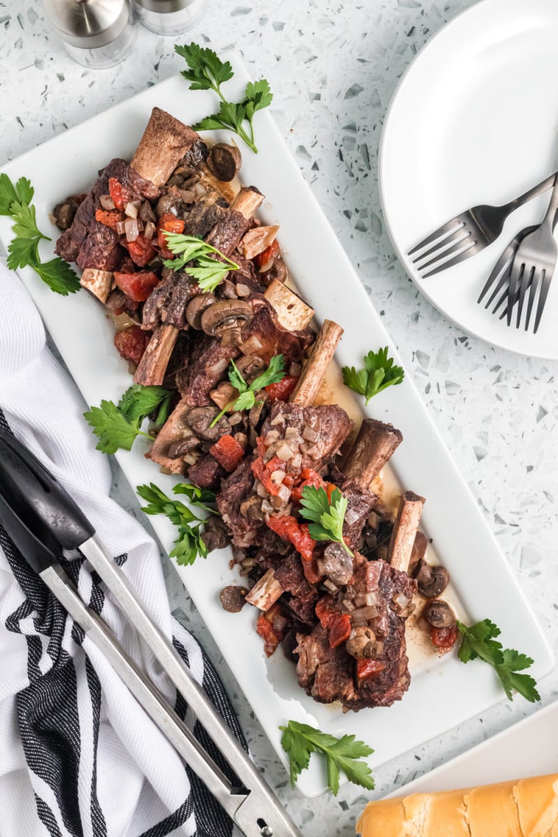 braised short ribs on white platter