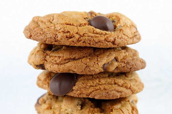 stack of Browned Butter Chocolate Chip Cookies