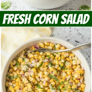 pinterest collage image for fresh corn salad