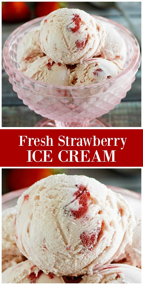no cook fresh strawberry ice cream