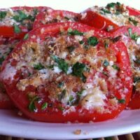 Tomatoes with Asiago Cheese and Fresh Herbs