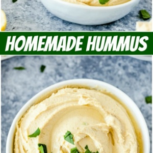 pinterest collage image for hummus