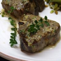Lamb Chops with Lemon, Thyme and Mustard Butter