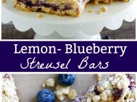 pinterest collage image for lemon blueberry streusel bars