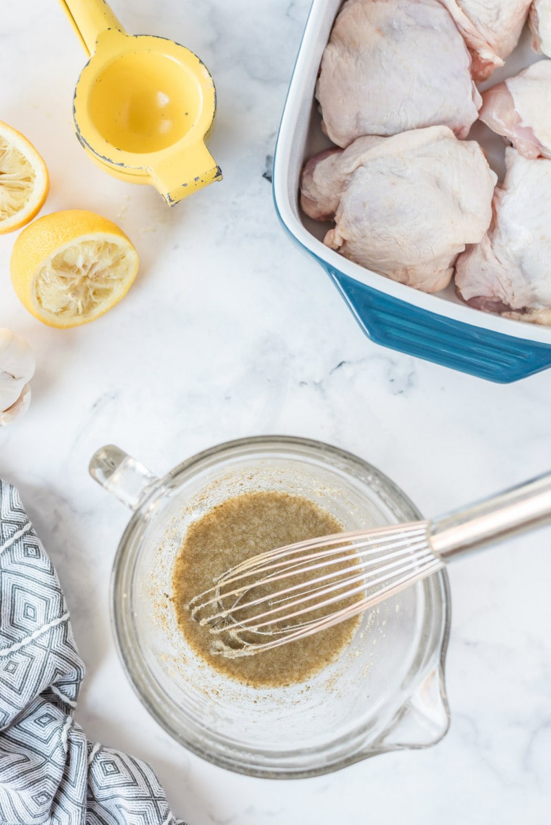 ingredients displayed for lemon parmesan chicken